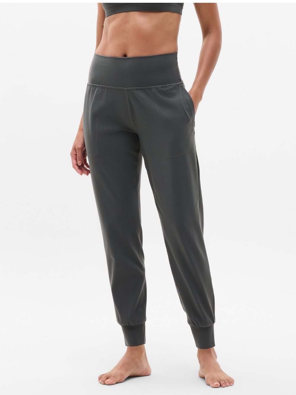 NWOT Athleta High-Waist Jogger Pants in Shadow Gray